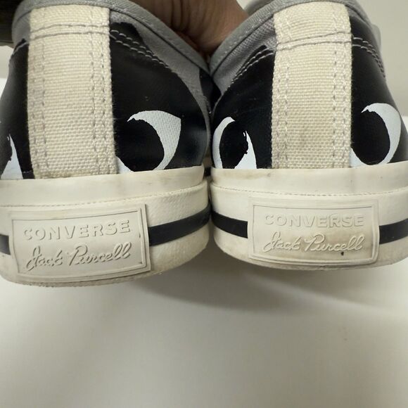 Converse Comme des Garçons PLAY x Jack Purcell Drizzle Black Men 6 Women 7.5 GUC - Picture 10 of 11